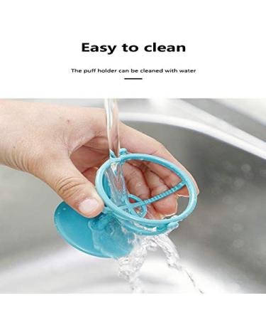 Ikaar 2-Piece Makeup Sponge Holder - Beauty Blender Drying Frame (White + Blue) | Best Makeup Puff Storage Solution - Buy Online on GoSupps.com