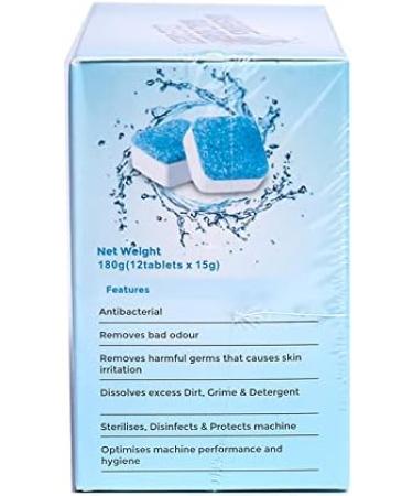 NC Washing Machine Cleaner Descaler 12 Pack - Deep Clean HE Front Loader & Top Load Washer - Remove Residue & Odor - Laundry Tub Seal - (12 Tablets) - Buy Online on GoSupps.com