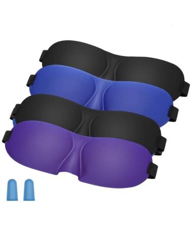 4 PCS Upgrade Sleep Eye Mask Comfortable Adjustable 3D Contour Eye Mask Sleep Mask for Women Blinder Blindfold Airplane