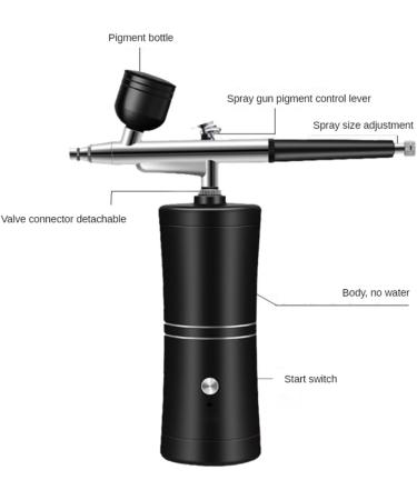 Facesunny Airbrush Kit with Compressor Rechargeable Cordless Non-Clogging High-Pressure AirBrush Set for Nail Art Makeup Painting Easy to Use - Buy Online on GoSupps.com