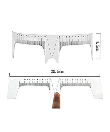 2PCS Plastic Tattoo Eyebrow Grooming Stencil & Measure Tools - White - Buy Online on GoSupps.com