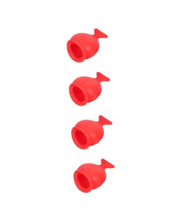 Baluue 4pcs Silicone Fish Lip Filler (red) Lip Enhancer Lab Lip Suction Plumping Tool Plumpit 8.2x6cmx4pcs Redx4pcs