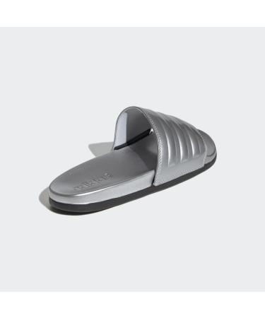 adidas Women's Adilette Comfort Slides Sandal - Silver Metallic - Size 8 - Buy Online on GoSupps.com