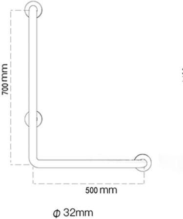 Bathroom Grab Bar Safety Support Rail Stainless Steel Bathroom Women Non-slip Handrail Non-slip Grab Bar Bathroom Safety Anti-Static - Buy Online on GoSupps.com