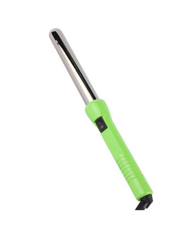 Curling Iron with Ceramic Coating 2.5 cm Barrel Black Professional Flat Iron for Styling Hair (Green)