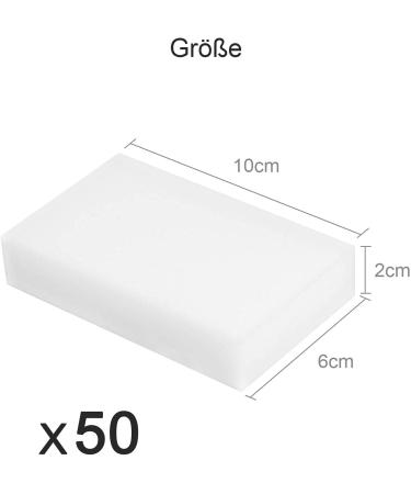 Trintion 50-Pack Melamine Magic Eraser Sponges | Powerful Water-Activated Cleaning for Dirt & Stains - Buy Online on GoSupps.com