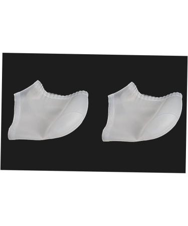 FRCOLOR 1 Pair Silicone Heel Protector Silicone Heel Sleeves Anti- Slip Silicone Feet Heel Socks Non Skid Socks Gelt Silicone Gel Foot Care Protector Spa White Men and Women Moisture Cream medium - Buy Online on GoSupps.com