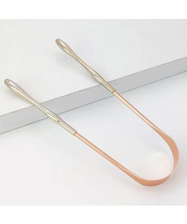 Premium Surgical Stainless Steel Tongue Scraper - Best Oral Care Tool for Adults & Kids - Easy-to-Use Rose Gold Tongue Cleaner - Buy Online on GoSupps.com