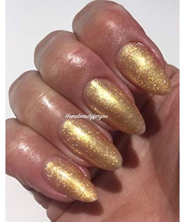 Bluesky GEL NAIL POLISH Light Gold Shimmer Crystal Fine Glitter Shimmer SJ33 Nail UV LED Soak Off 10ml - Buy Online on GoSupps.com