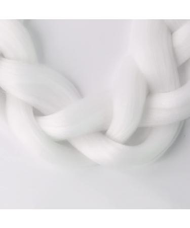 6 Packs Eunice Jumbo Braiding Hair Extensions - Colorful Synthetic Kanekalon for Crochet Box Braids - 165g/pcs 104cm (White) - International Shipping Available - Buy Online on GoSupps.com