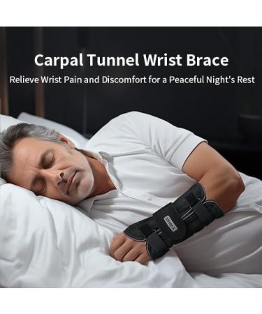YAHA Carpal Tunnel Wrist Brace Night Support for Men & Women - Adjustable Splint with 3 Stays for Carpal Tunnel Syndrome Relief Tendonitis & Sprains - Fits Left & Right Hands Size Right S/M - Buy Online on GoSupps.com