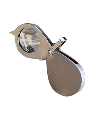 Magnifying 30mm 3X Pocket Folding Magnifier Reading Magnifying Glass Loupe with Key Chain Silver (Color : Silver) Good Times
