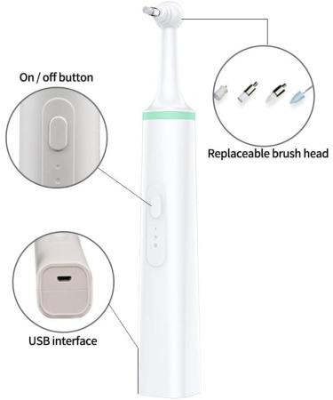 Electric Dog Toothbrush Pet Tartar Remove for Teeth Electric Teeth Polisher for Dog Plaque Stain Teeth Cleaner with 4 Brush Head Dental Care Cleaning Tools Kit for Dogs Cats (Green) - Buy Online on GoSupps.com