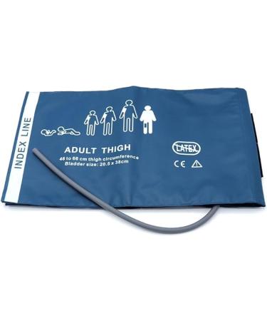 Universal NIBP Cuff forAdult Thigh 46-66 cm Single Tube Reusable PU Replacement Blood Pressure Cuff No Connector. Thigh Blue PU+Single l Tube