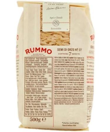  Rummo Rummo Pasta Semi di Orzo No. 27 Pack of 16 Italian pasta made from durum wheat semolina 500g + 1 330ml can of peach iced tea for yoga - Buy Online on GoSupps.com
