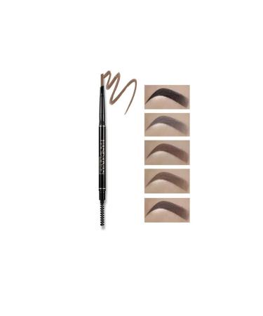 JIALII Waterproof eyebrow pencil Professional makeup eyebrow pencil Auto-rotating eyebrow pencil Double-ended eyebrow pencil (04Light Brown)