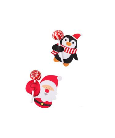 WHAMVOX 50 Pieces Candy Lollipop Decoration Candy Lollipop Decorations Christmas Card