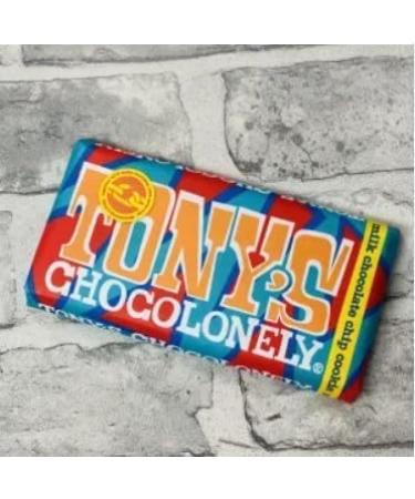 Tony's Chocolonely Milk Chocolate Chip Cookie Chocolate Bar 12 x 180g Tasty And Twisty Treat Gift Hamper For Birthday Christmas Sold By Kidzbuzz - Buy Online on GoSupps.com