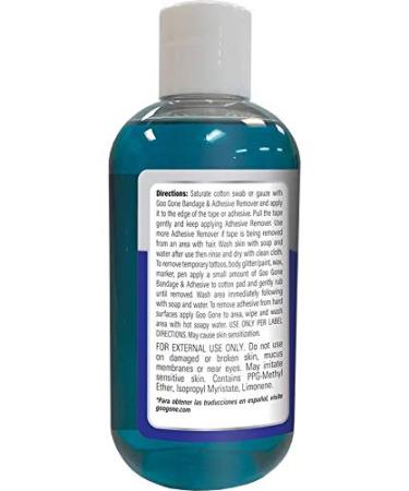 Goo Gone Bandage Adhesive Remover 8oz - Safe Skin Care for Sports Tape, KT Tape, Temporary Tattoos & More - Buy Online on GoSupps.com