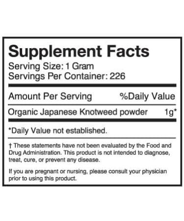 Organic Japanese Knotweed Powder 8oz | Natural Trans-Resveratrol | USDA Certified, Non-GMO, Gluten-Free | Polygonum Cuspidatum Supplement - Buy Online on GoSupps.com
