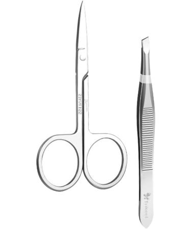 Beaupretty Eyebrow Cutter Set - Precision Tweezers & Nasal Shear for Eyebrows & Eyelashes - Stainless Steel Hair Remover - 2 Sets Pink & Silver - Buy Online on GoSupps.com