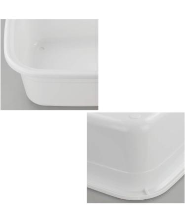 Lesbin 12 Quart Plastic Wash Basin Dish Pan 4 Pack - White - Buy Online on GoSupps.com
