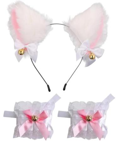 TQUXNGA 1set Halloween Cosplay Ear Headband and Choker/Lace Cuffs/Tail Cosplay Lovely Costume Party Accessories for Adult 5 - Buy Online on GoSupps.com