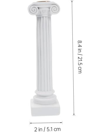 LIFKICH Wedding Decorations Decorative Candleholder 1pc Ancient Roman Column Candlestick Desktop Resin White Dinner Party Air Column Sculptures Home Decor Country Decor White 21.5X5.1X5.1CM - Buy Online on GoSupps.com