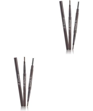 FOMIYES 2pcs 2 1 Eyebrow Pen Eyebrow Makeup Eyebrow Pencil Waterproof Eyebrow Brush Makeup Tools - Buy Online on GoSupps.com