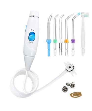 Oral Hygiene Accessories Standard Water Hose Plastic Handle with Water Flosser Replacement Jet Tip Compatible with Waterpik Oral Irrigator WP-100 WP-300 WP-660 WP-900