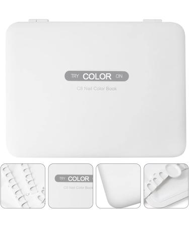 1pc Nail Color Book Color Cards Fake Tips Display Book Nail Color Display Board Color Card Book Chart Nail Art Tool Nail Color Sample Plate Nail Polish Glue Abs White Template - Buy Online on GoSupps.com