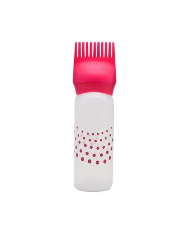 AUklOPVZZ Barber Shop Salon 120ml Hair Dye Applicator Bottle Reusable Filling Brush Dispenser with Scales Hairstyling Hairdressing Red