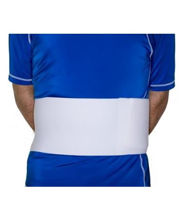 Buy Umbilical Navel Hernia Belt with Compression Pad - 6 Inch White XL | Best Support & Comfort - Buy Online on GoSupps.com