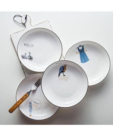 Fruit Bowl Ceramic White Cartoon Deep Dish Fruit Salad Fruit Steak Baked Rice Sushi Plate Dessert Tableware Kitchen Plates Dinnerware Fruit Dish (Color : 1) - Buy Online on GoSupps.com