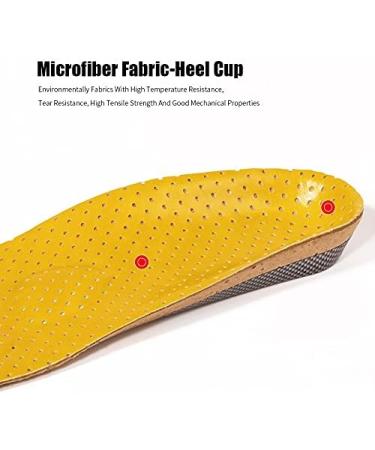 YTYZC Leather Orthotic Insoles for Flat Feet - Hard Arch Support Shoe Pads | Orthopedic Insoles for Men & Women - Size 44-46 - Buy Online on GoSupps.com