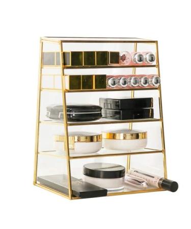 Anncus 1Pc Nordic ins wind Vertical Makeup Rack Lipstick Organizer Pressed Powder Holder Multilayer Storage Rack ZM225 - (Color: A)