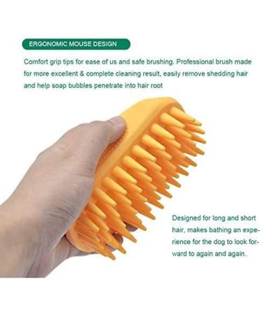 ZOOPOLR Pet Silicone Shampoo Brush for Medium Large Pets - Grooming Bath Brush for Dogs Cats - Anti-Skid Rubber Pet Massage Comb - Buy Online on GoSupps.com