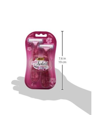 BIC Soleil Simply Smooth Women's Disposable Razor - Triple Blade, 4 Count Pack for a Smooth Shave - Buy Online on GoSupps.com