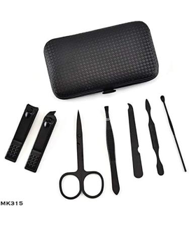Manicure Pedicure Set | Nail Clippers | Scissors | Tweezers | Ear-pick | Black Stainless steel Men Women Travel Size Nail Grooming Tool Kit Blue - Buy Online on GoSupps.com