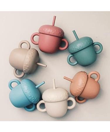 KOZE Toddler Baby Silicone Sippy Cup w Straw | Unbreakable 100% Silicone | BPA Free | Dishwasher Safe | 6 oz | for Babies 6+ Months | Includes Bonus Snack Top | Cream - Buy Online on GoSupps.com
