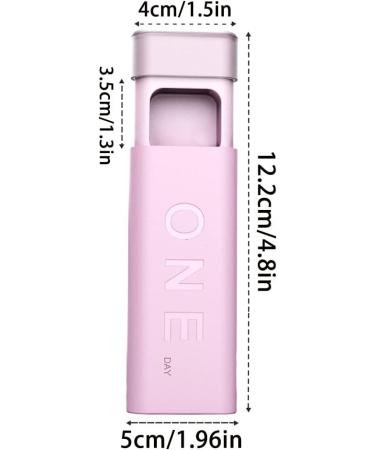 Mini Pill Organizer - 3 Times a Day Travel Case | Portable Cute Pill Box for Medication Vitamins & Supplements - Pink - Buy Online on GoSupps.com