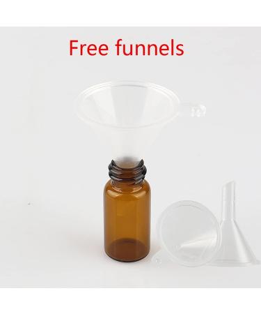 Tianzd 20 Pack 5ml Amber Roller Bottles - Essential Oil Glass Rollers with Gold Caps & Funnel Opener - Perfect for DIY Aromatherapy - Buy Online on GoSupps.com