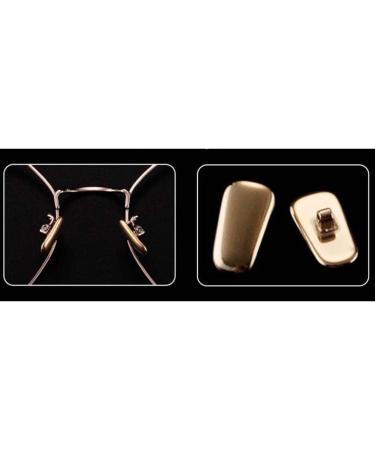 2 Pairs Metal Screw-In Eyeglass Nose Pads - Rectangular Replacement Set for Eyeglass Repair - Durable Gold Nose Pads - Buy Online on GoSupps.com