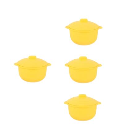 Frcolor 4 pieces of wax melts silicone bowl Wachst pot replacement wax shell reused cosmetic shell made of wood mini-make-up accessories mixing bowl spoon of pebbles travel skin care