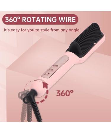 30s Fast Heating Hair Straightening Comb - Anti-Scald Auto Shut Off LED Display - Pink - Shop Internationally - Buy Online on GoSupps.com