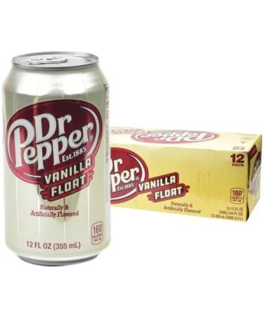 Dr Pepper Vanilla Float Popular Summer Beverage Mixed With Natural Vanilla Flavor - 12 fl oz Pack of 12 - Buy Online on GoSupps.com