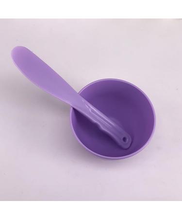 3 Sets Rubber Facial Mask Mixing Bowl & Spatula - DIY Skin Care Kit for Home & Salon - Purple - Buy Online on GoSupps.com