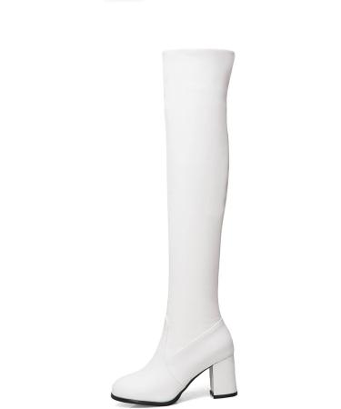 Overknee Boots for Women - Sexy Stretch High Block Heel Sock Boots - Elegant & Comfortable Winter Footwear - Size 35 EU - Buy Online on GoSupps.com