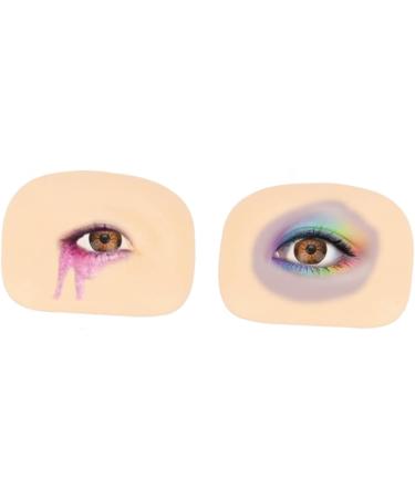 FOMIYES 4 sets Blank Make Up Training Eye Eyeshadow Thick Board of Professional Fake Makeup Silicone Skin 6.9x5.2cmx4pcs Assorted Colorx4pcs - Buy Online on GoSupps.com