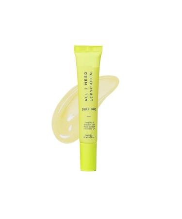 All I Need Lipscreen with Spf 30 & 2% Kojic Acid -Moisturizing Sun Protection|Smooth Lips Tan Removal for Women and Men|Lip Balm Spf|Chapped Dry Lips | Peptide|Vegan Sls & Paraben-Free -10 Gm
